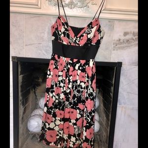 Shoshanna Silk Midi Cocktail Dress